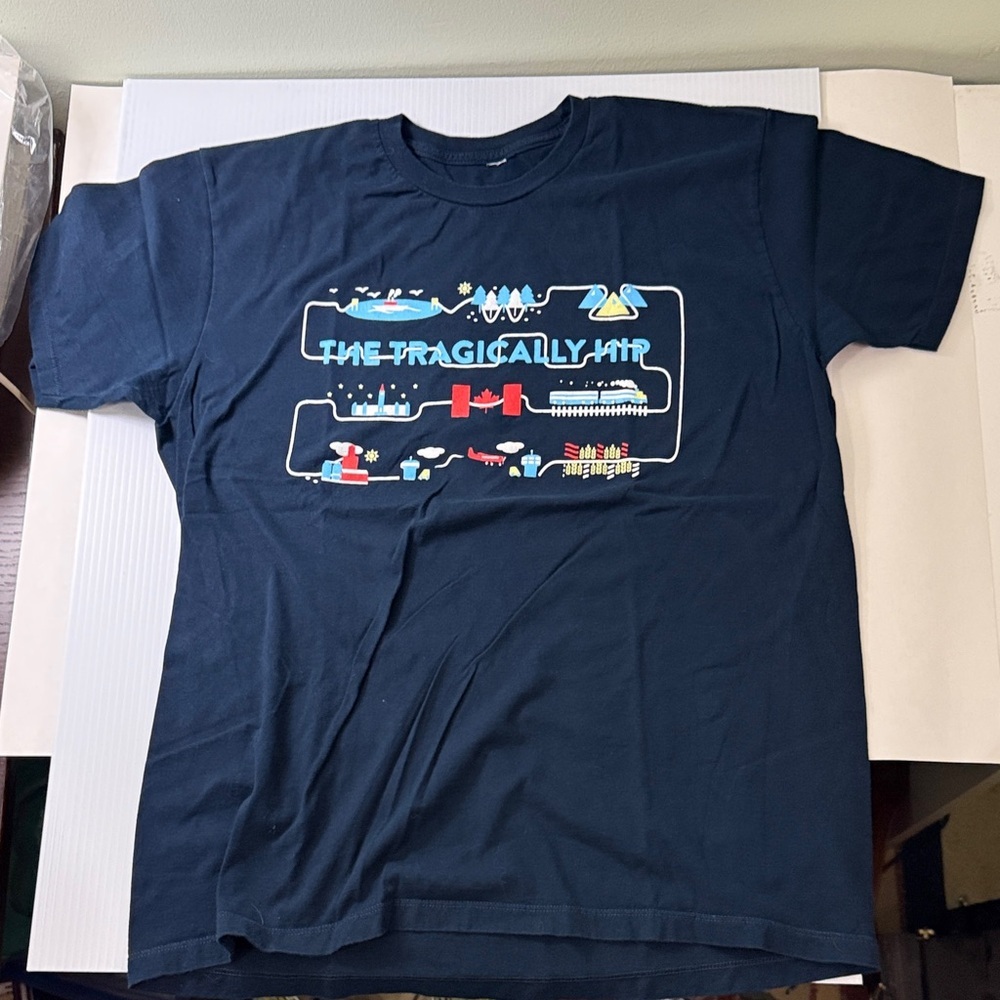 Tragically Hip, 2016, Navy Graphic T-Shirt